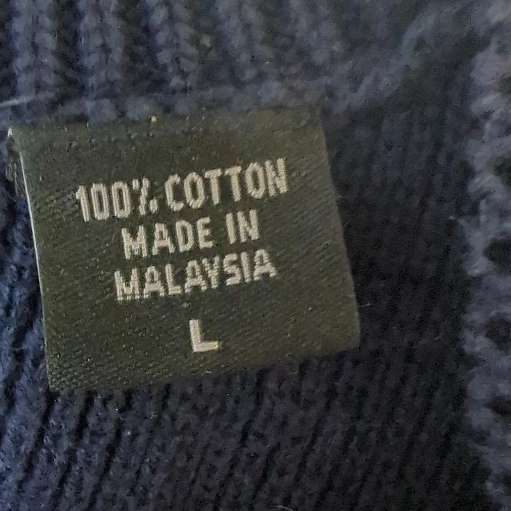 IZOD Men's Navy Cotton Sweater Large
